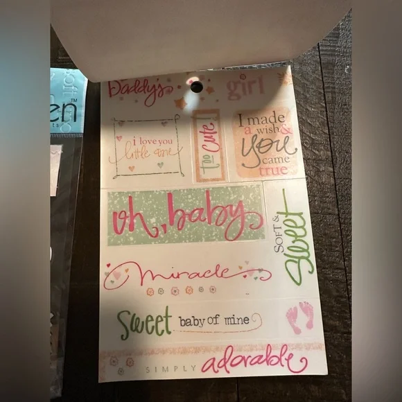 Baby scrapbook bundle - stickers, block letters, ribbon - Picture 8 of 11